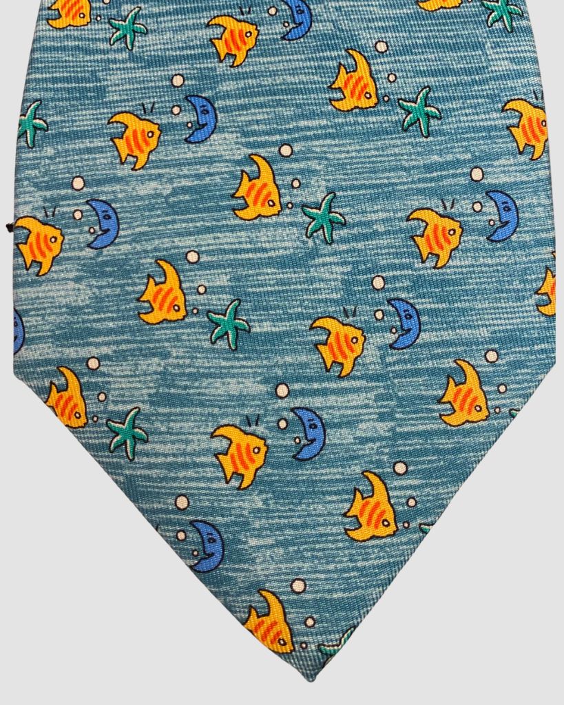 Hermes Goldfish Tie