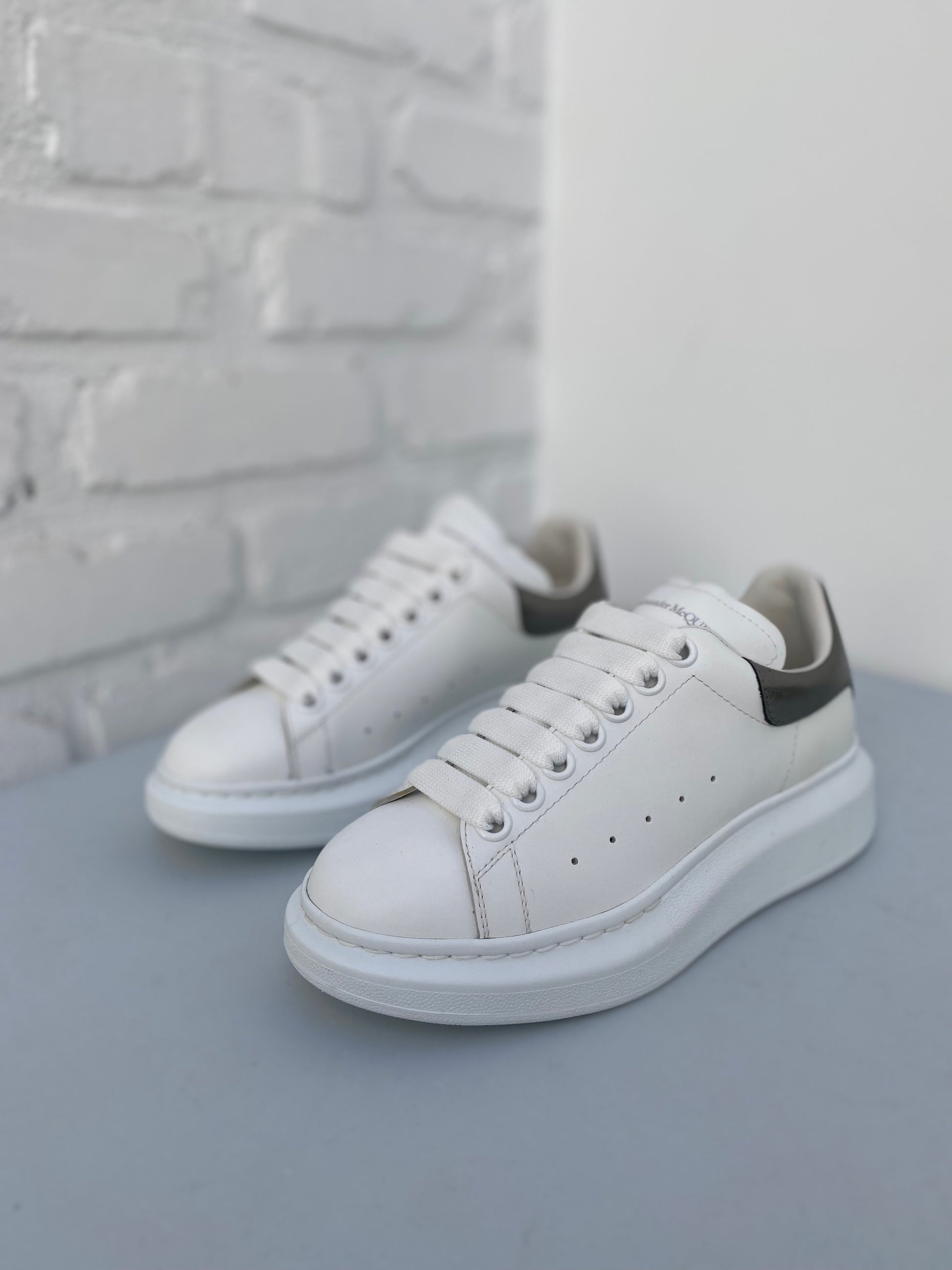 Alexander McQueen white sneakers Edwards Worm Farm
