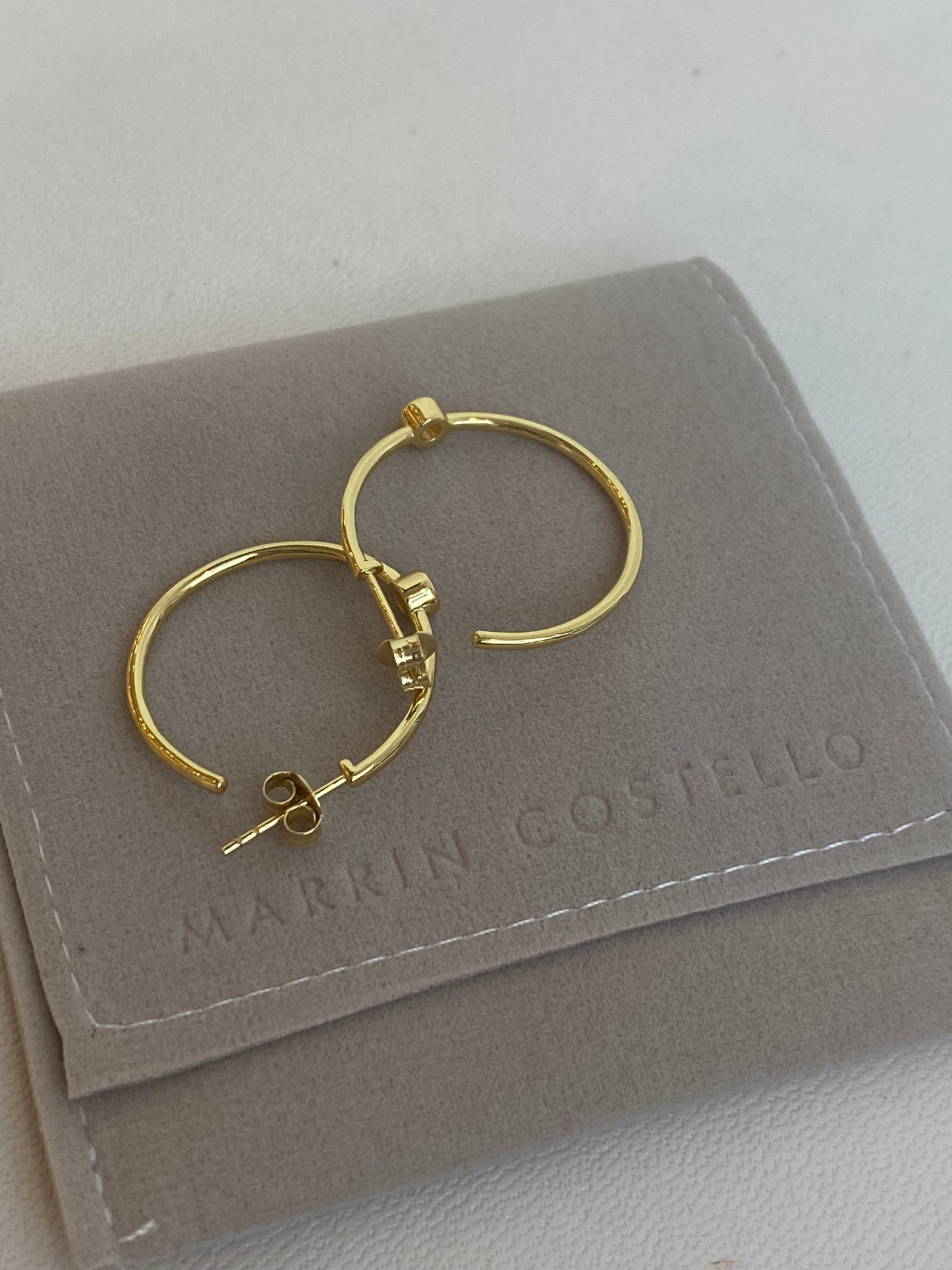 Marrin Costello Mystique Hoops Topaz Gold-Plated Sterling Silver Classic Y2K
