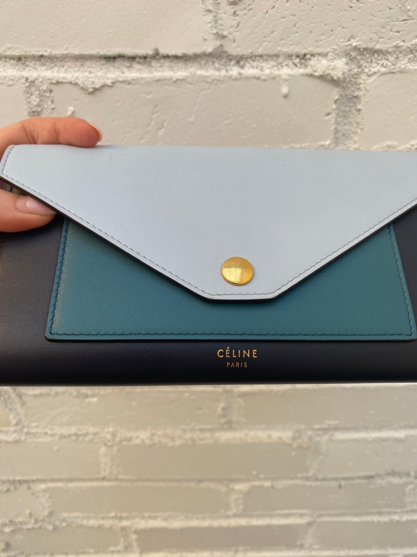 Celine Tri-Color Leather Wallet