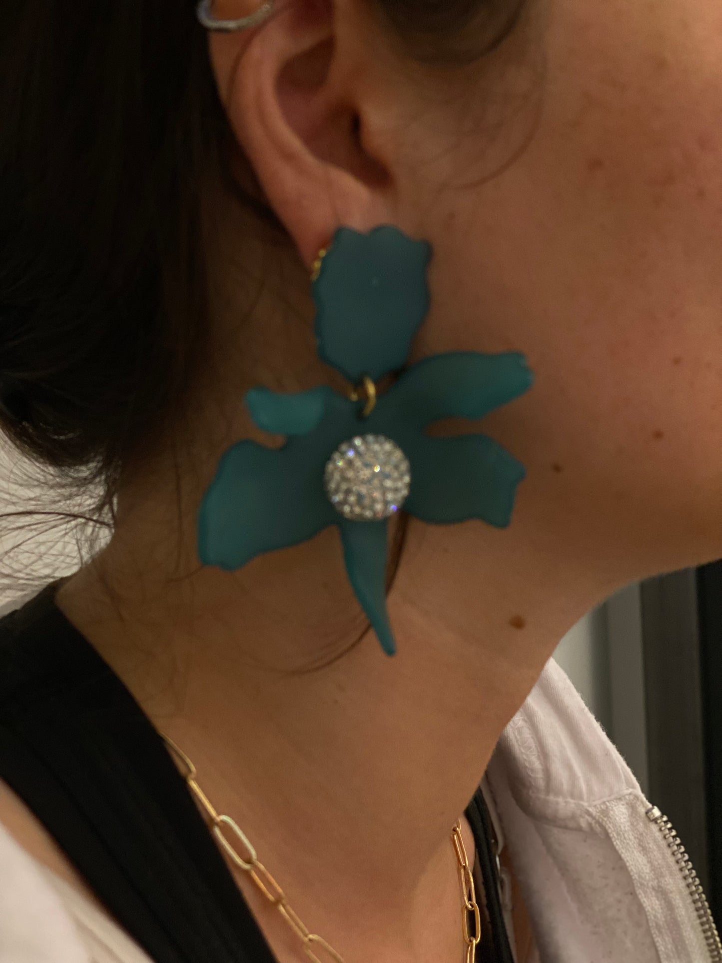 Lele Sadoughi Blue Lily Earrings